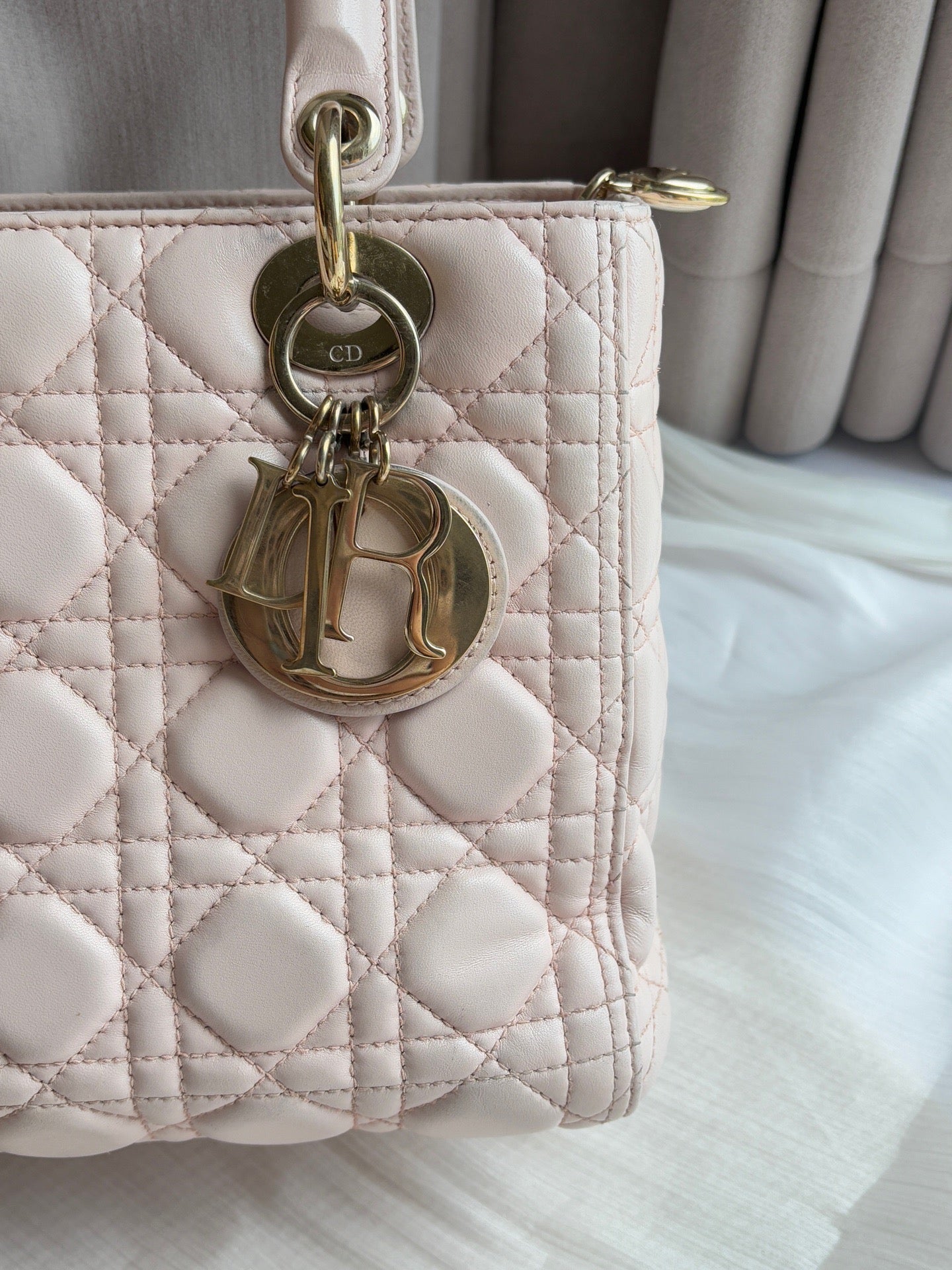 Dior - Lady Dior - Leather - Pink - (medium)