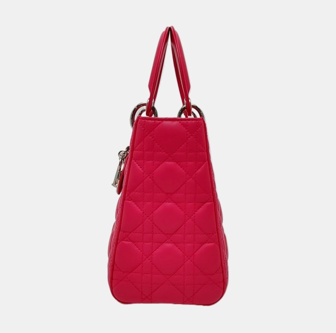 Dior - Lady Dior - Leather - Pink - (medium)