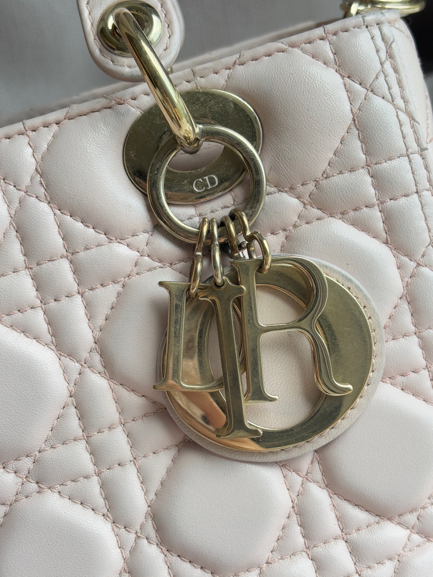 Dior - Lady Dior - Leather - Pink - (medium)