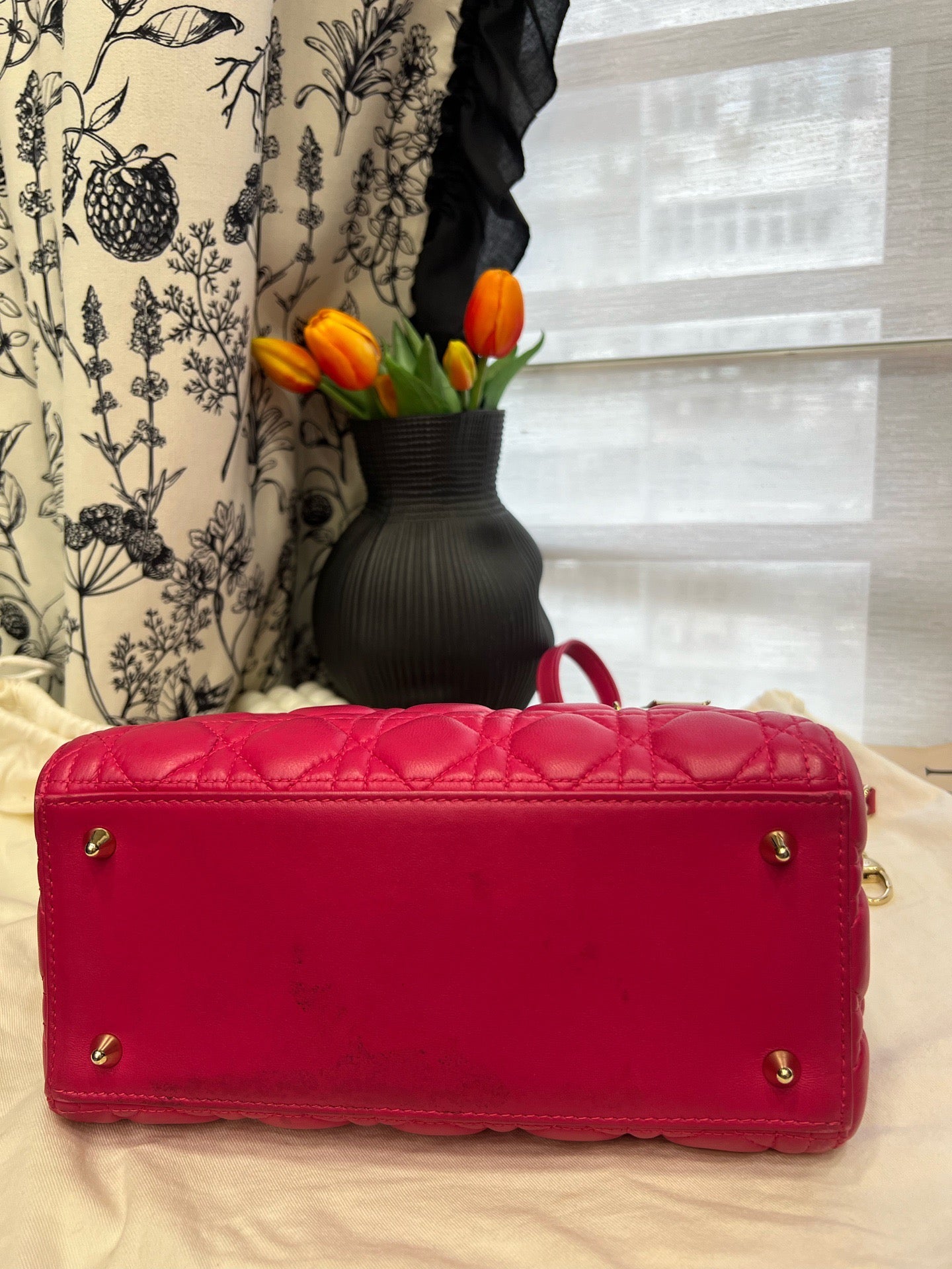 Dior - Lady Dior - Leather - Pink - (medium)