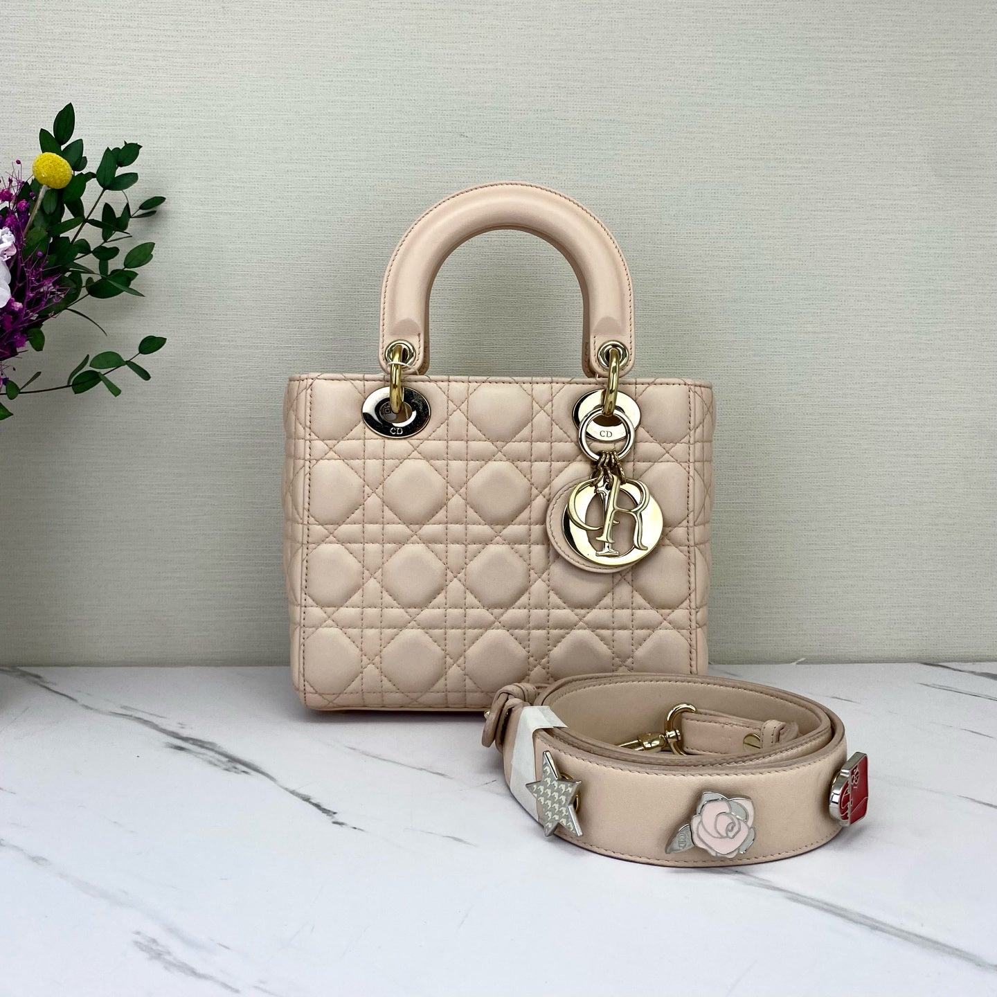 Dior - Lady Dior - Leather - Pink - (mini)