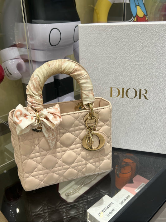 Dior - Lady Dior - Leather - Pink - (mini)