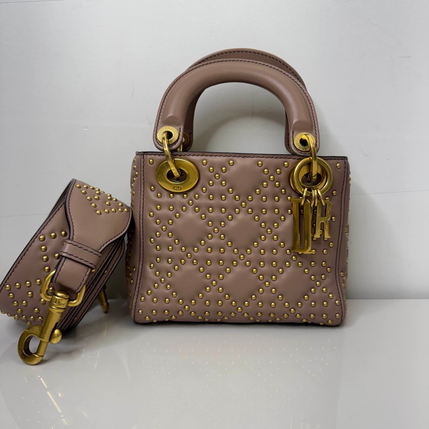 Dior - Lady Dior - Leather - Pink - (mini)