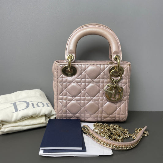 Dior - Lady Dior - Leather - Pink - (mini)