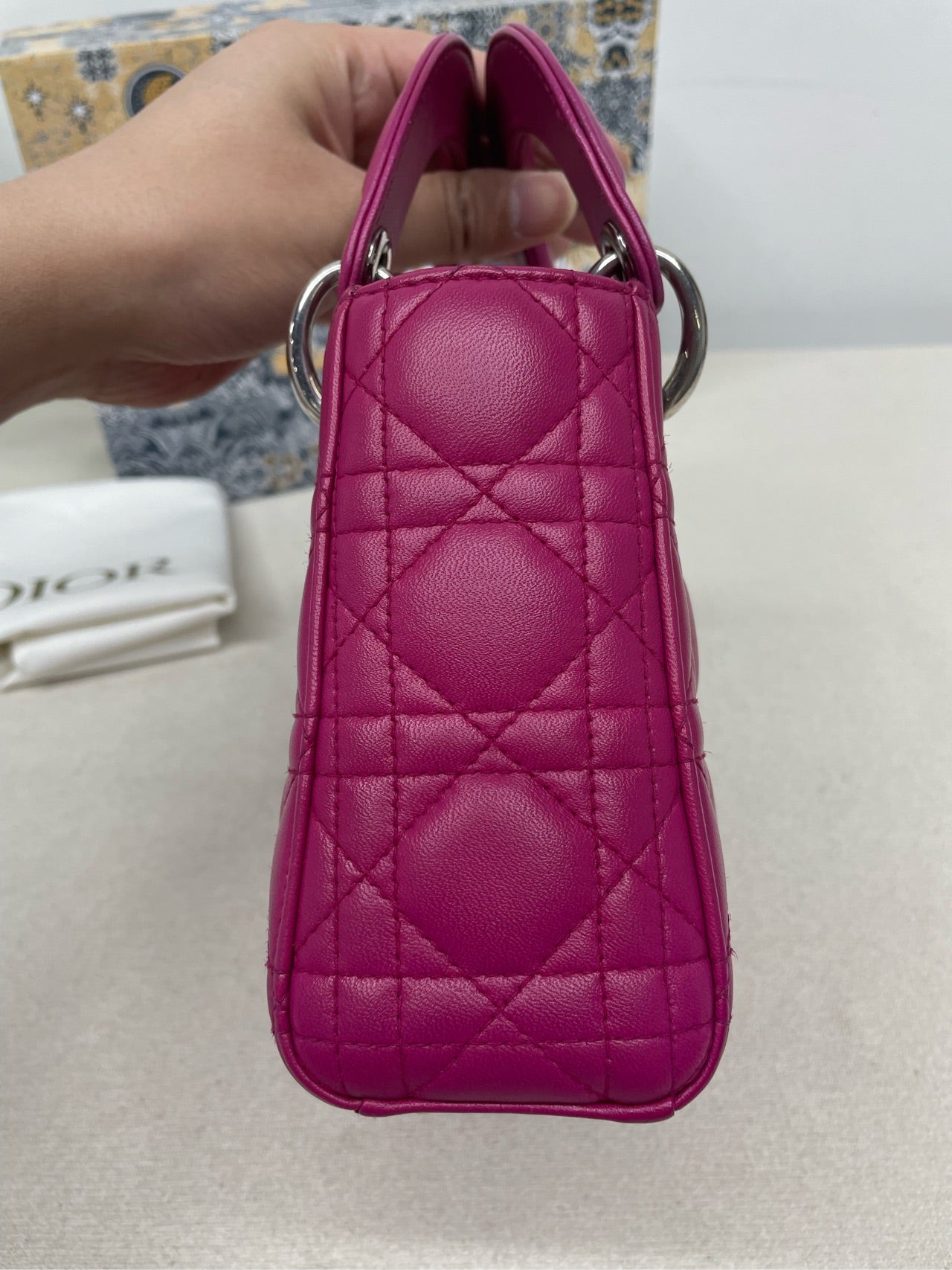 Dior - Lady Dior - Leather - Pink - (mini)