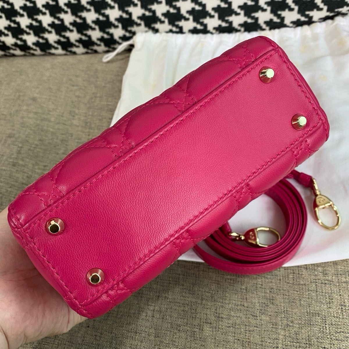 Dior - Lady Dior - Leather - Pink - (mini)