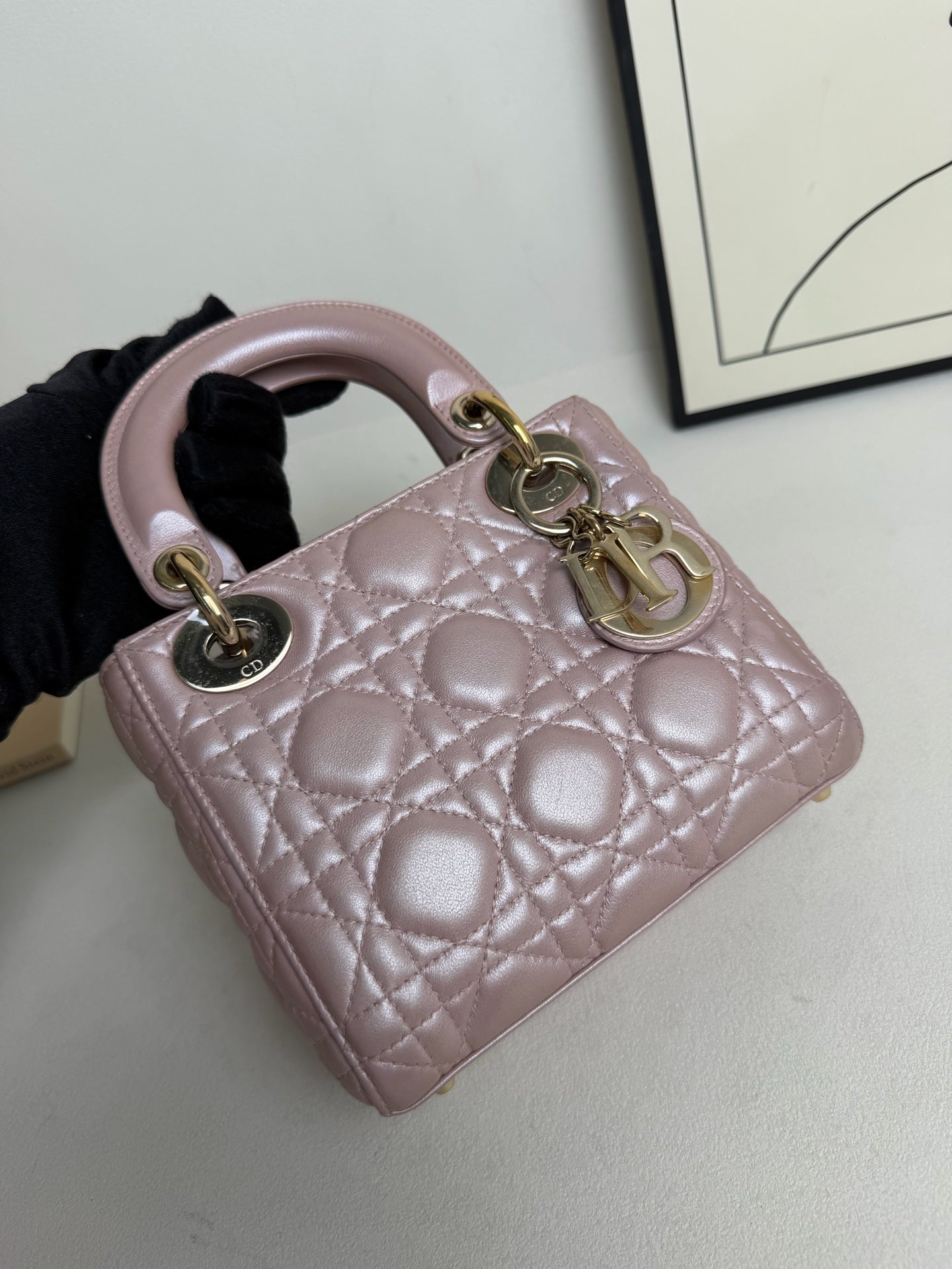 Dior - Lady Dior - Leather - Pink - (mini)