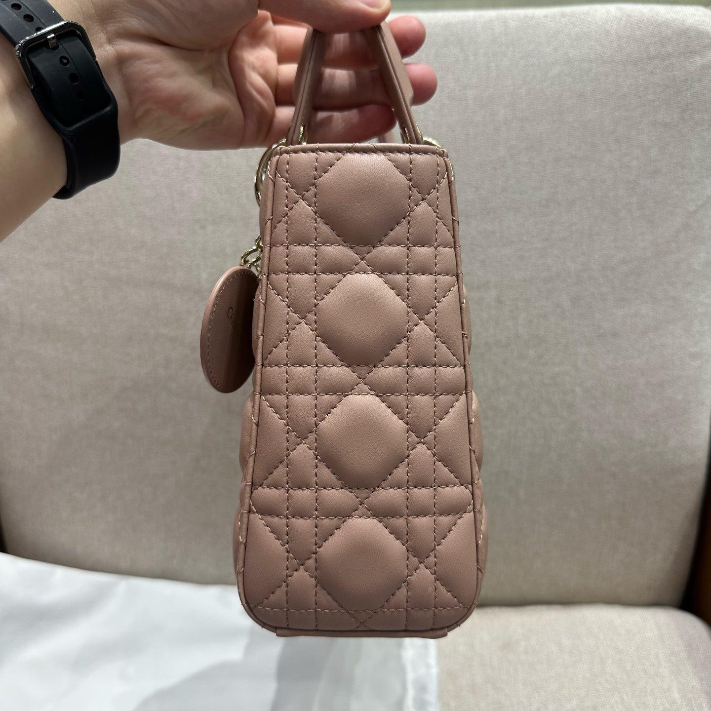 Dior - Lady Dior - Leather - Pink - (mini)