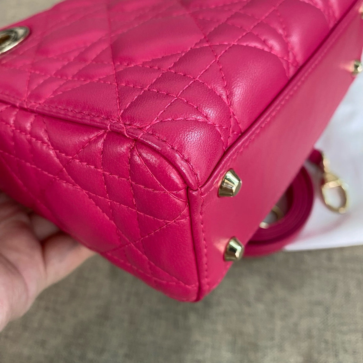 Dior - Lady Dior - Leather - Pink - (mini)