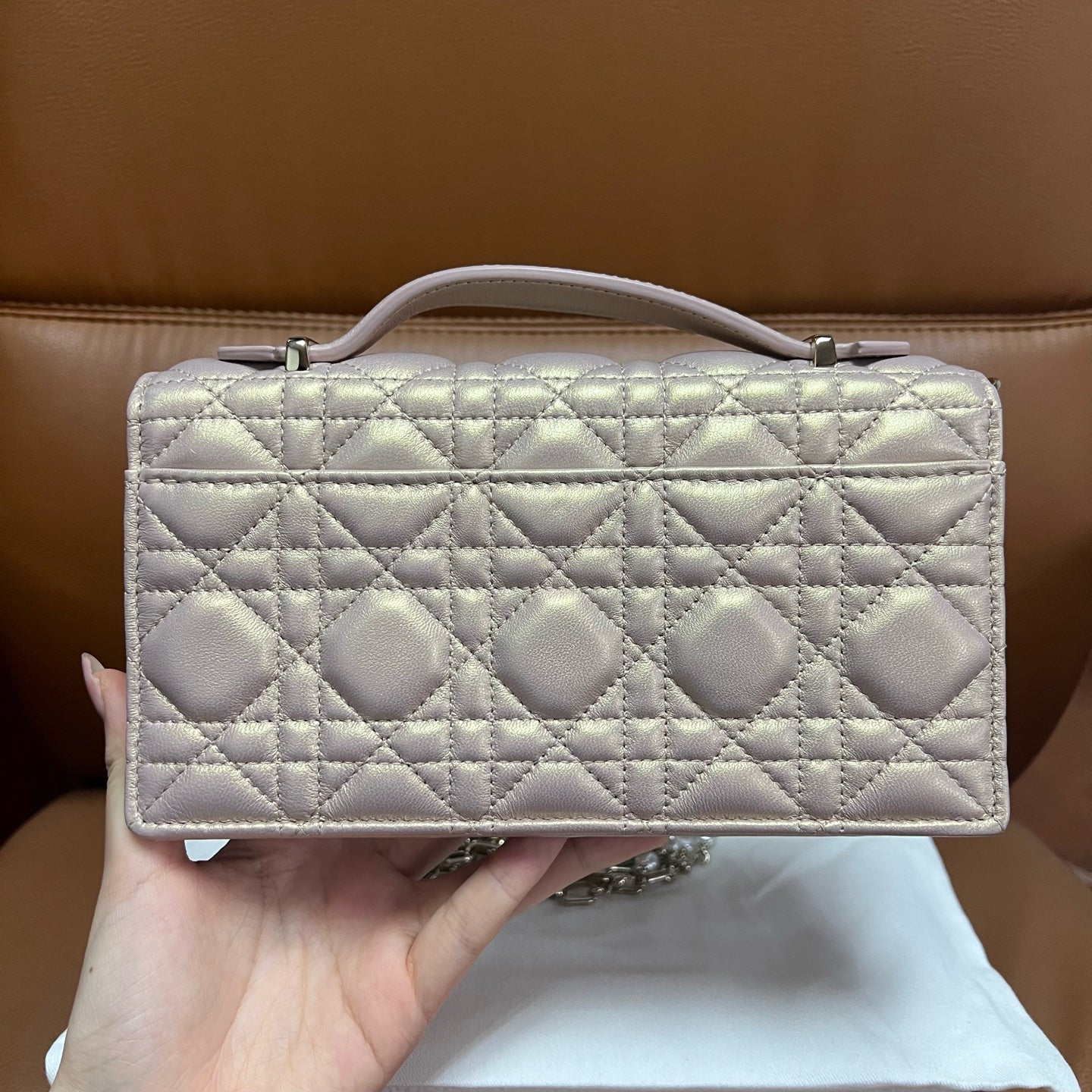 Dior - Lady Dior - Leather - Pink - (mini)