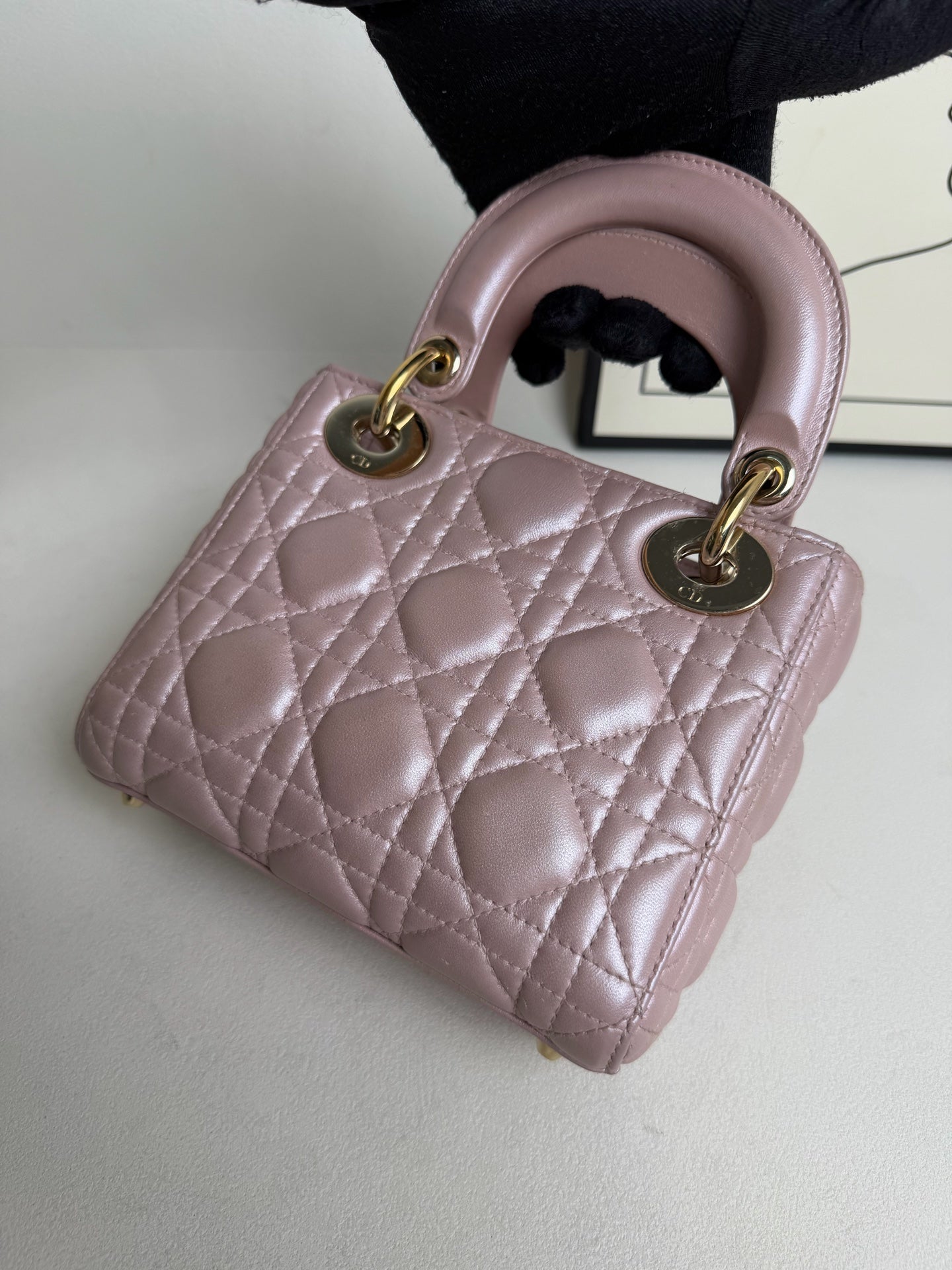 Dior - Lady Dior - Leather - Pink - (mini)