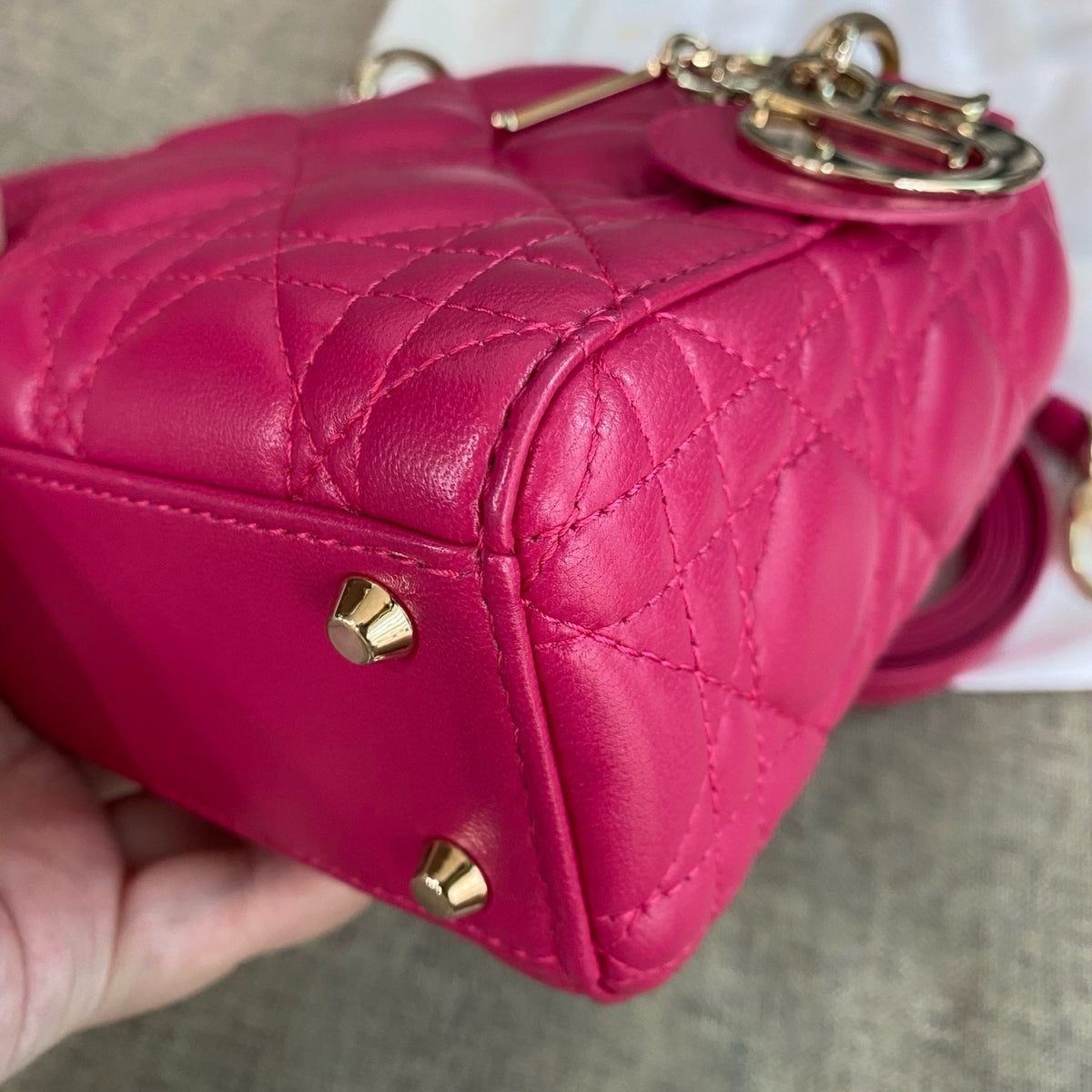 Dior - Lady Dior - Leather - Pink - (mini)