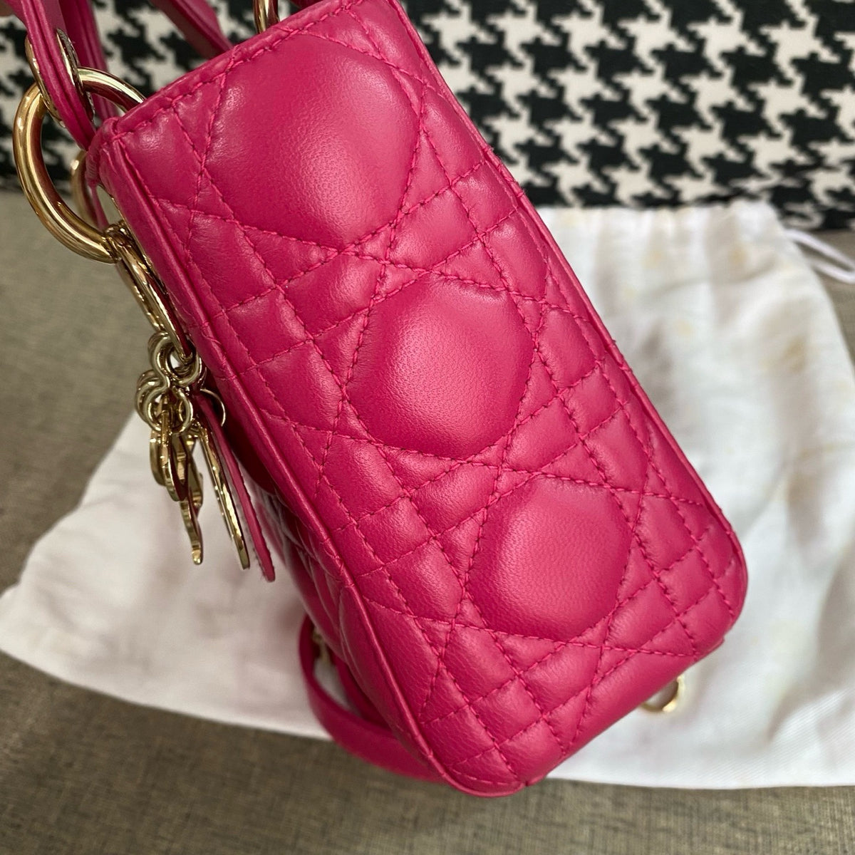 Dior - Lady Dior - Leather - Pink - (mini)