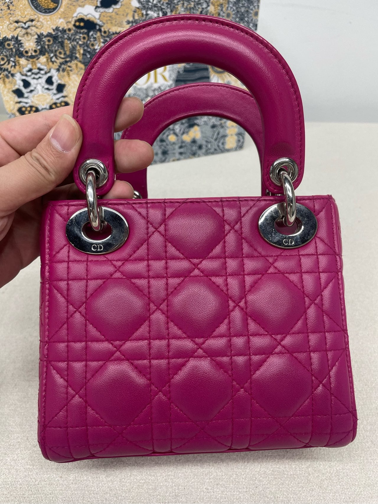 Dior - Lady Dior - Leather - Pink - (mini)