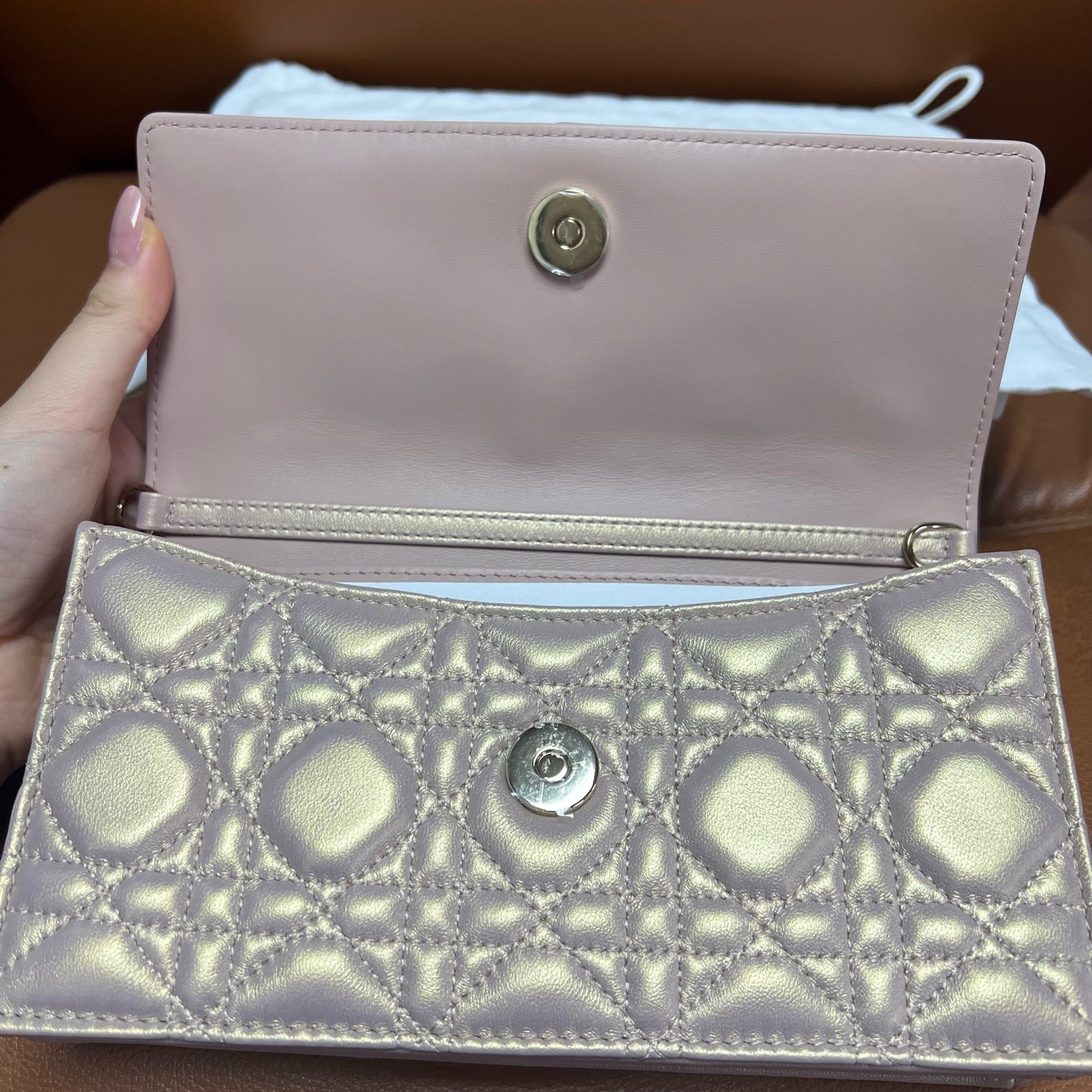 Dior - Lady Dior - Leather - Pink - (mini)
