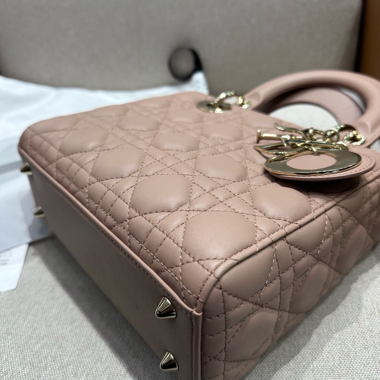 Dior - Lady Dior - Leather - Pink - (mini)