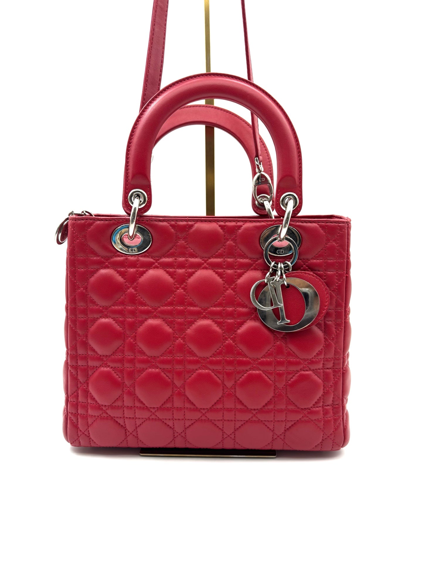 Dior - Lady Dior - Leather - Pink - (small)