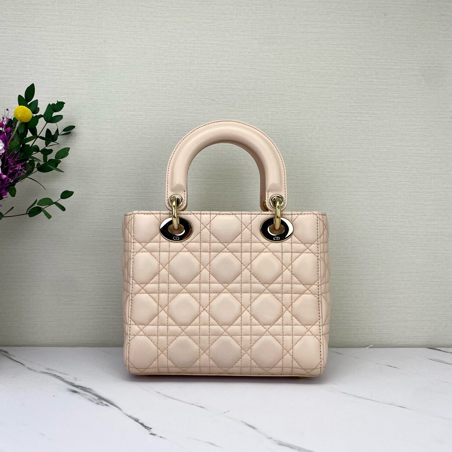 Dior - Lady Dior - Leather - Pink - (small)