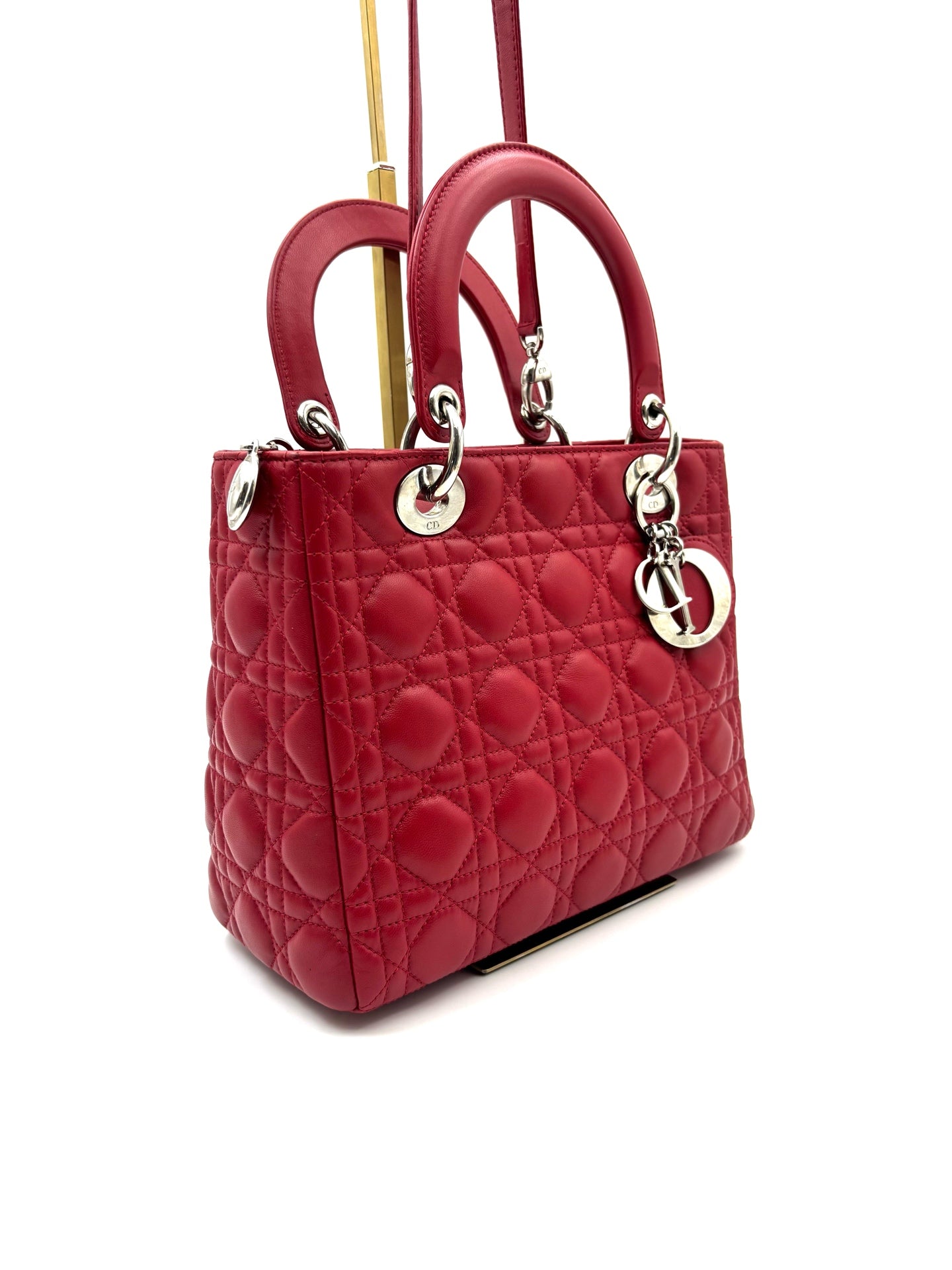 Dior - Lady Dior - Leather - Pink - (small)