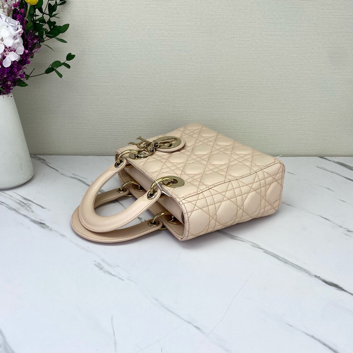 Dior - Lady Dior - Leather - Pink - (small)