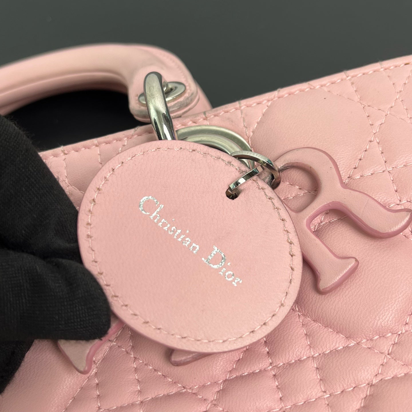 Dior - Lady Dior - Leather - Pink - (small)