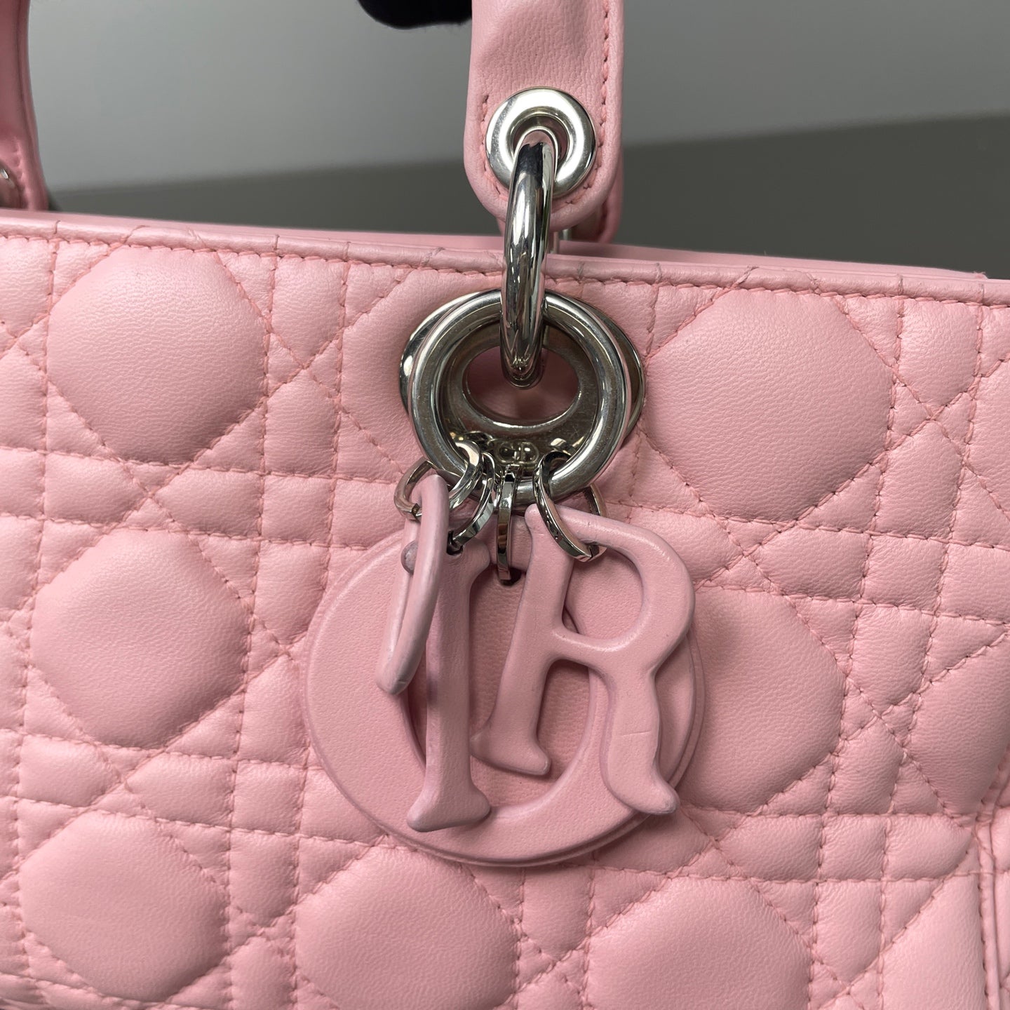 Dior - Lady Dior - Leather - Pink - (small)