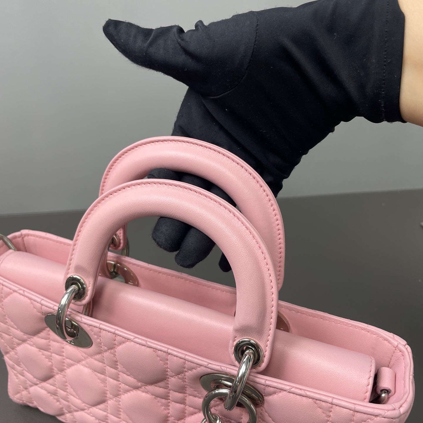 Dior - Lady Dior - Leather - Pink - (small)
