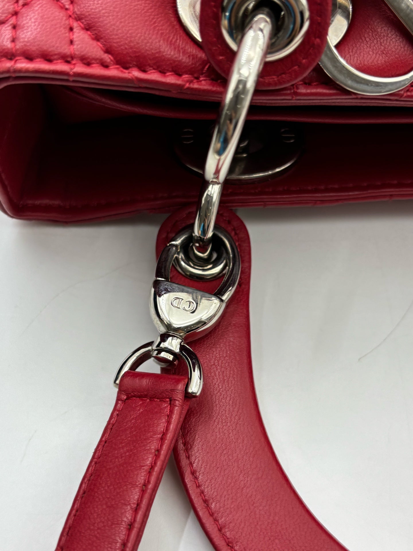 Dior - Lady Dior - Leather - Pink - (small)