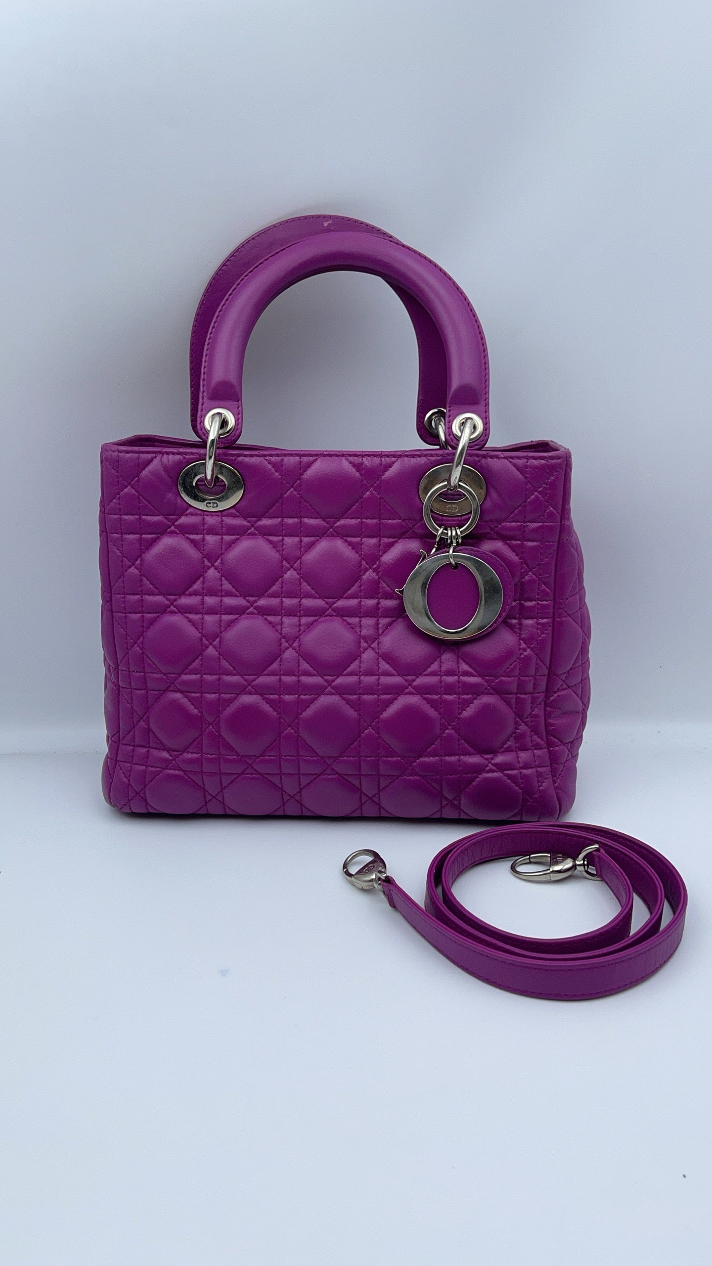 Dior - Lady Dior - Leather - Purple - (medium)