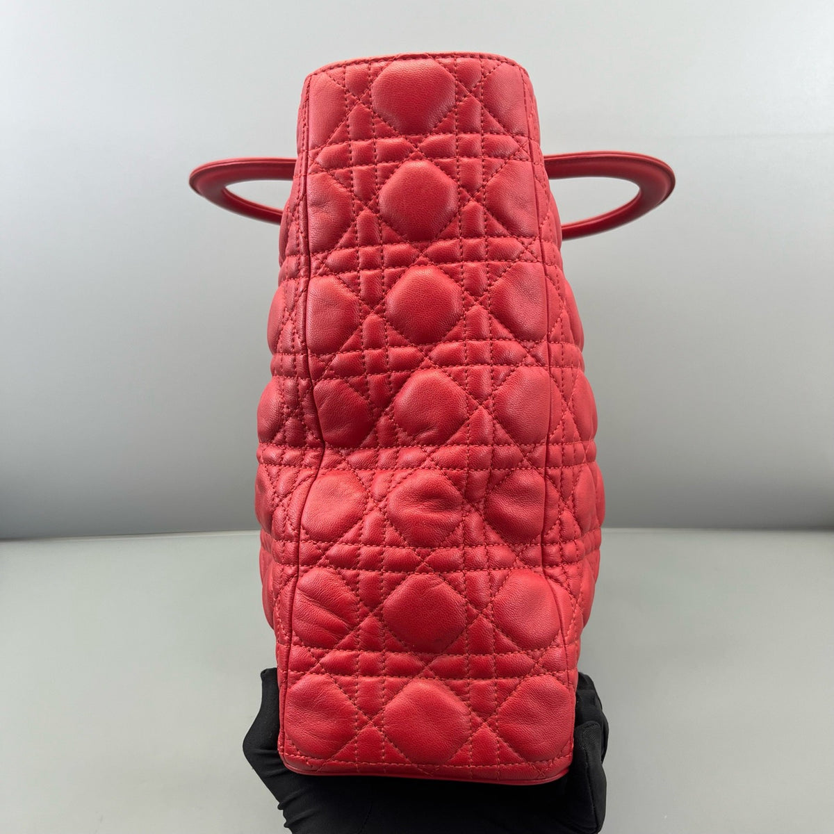 Dior - Lady Dior - Leather - Red - (large)