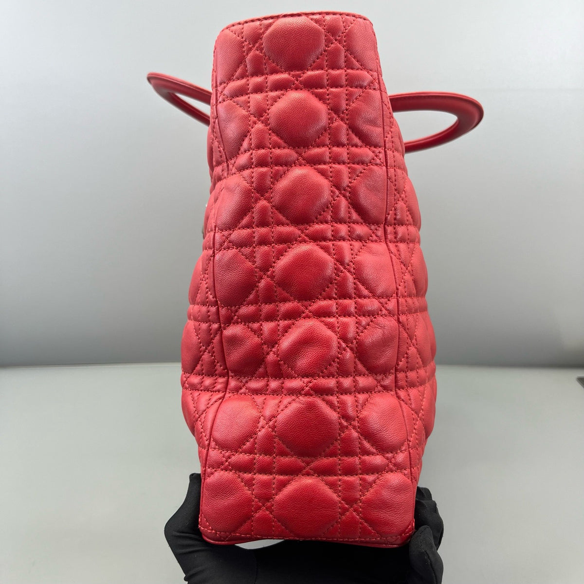 Dior - Lady Dior - Leather - Red - (large)