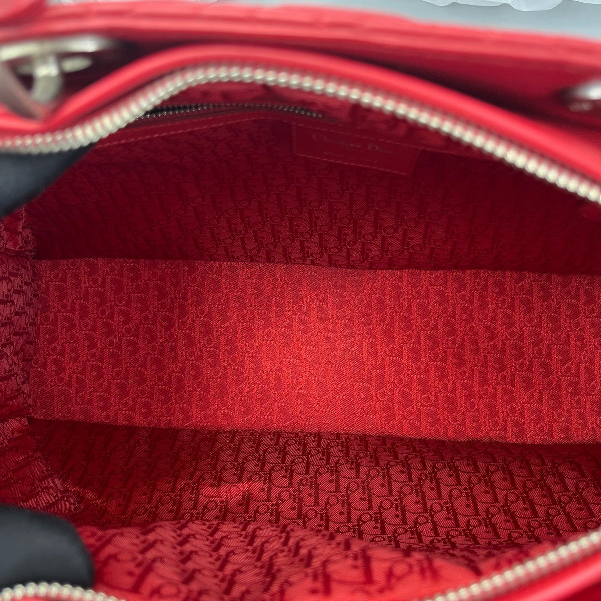 Dior - Lady Dior - Leather - Red - (large)