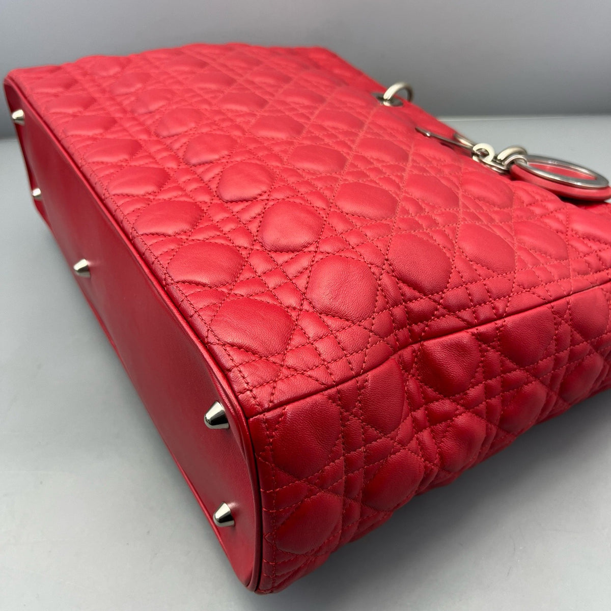 Dior - Lady Dior - Leather - Red - (large)
