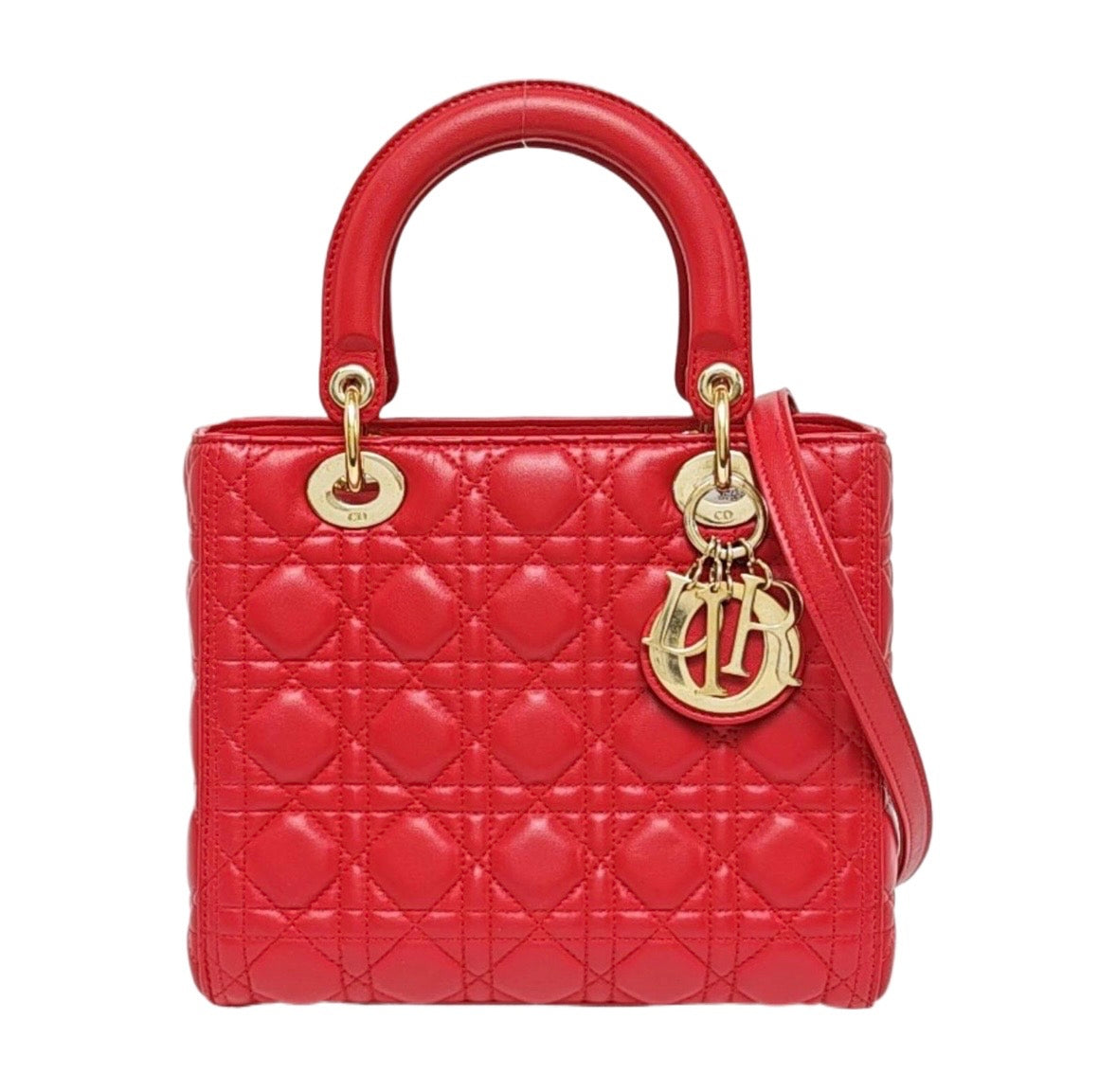 Dior - Lady Dior - Leather - Red - (medium)