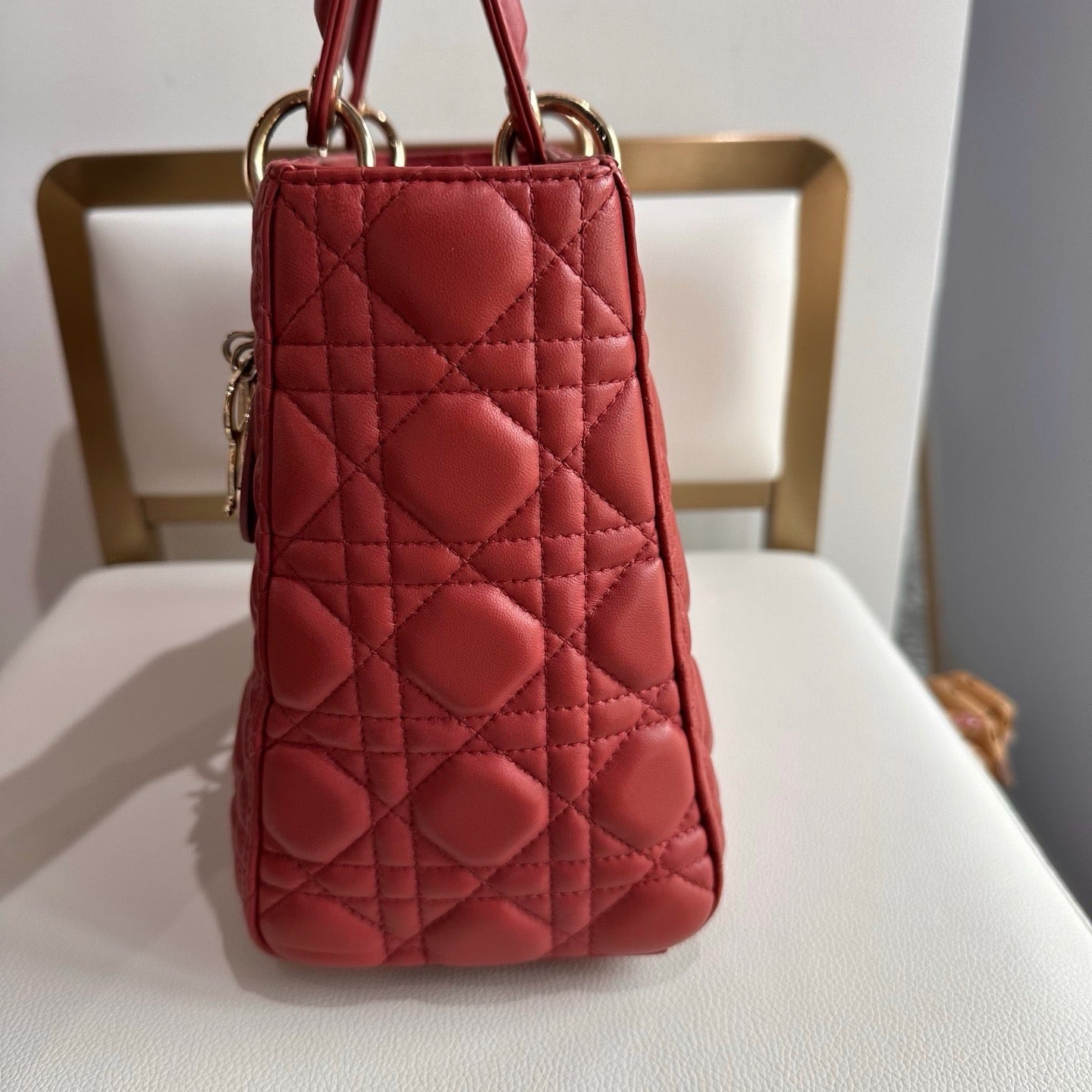 Dior - Lady Dior - Leather - Red - (medium)