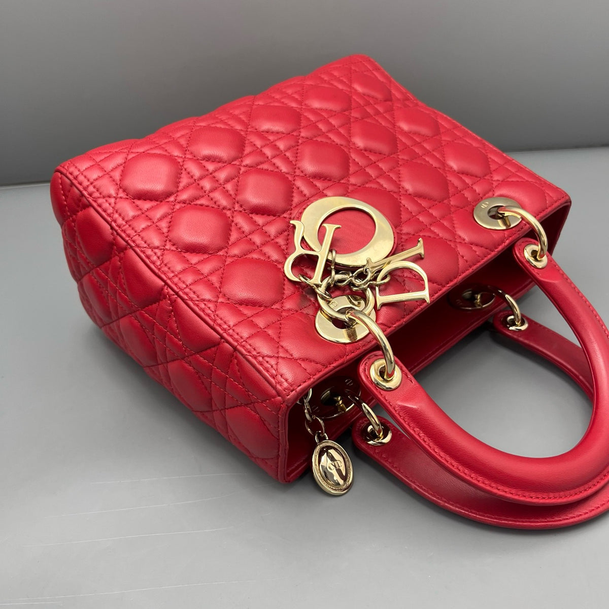 Dior - Lady Dior - Leather - Red - (medium)
