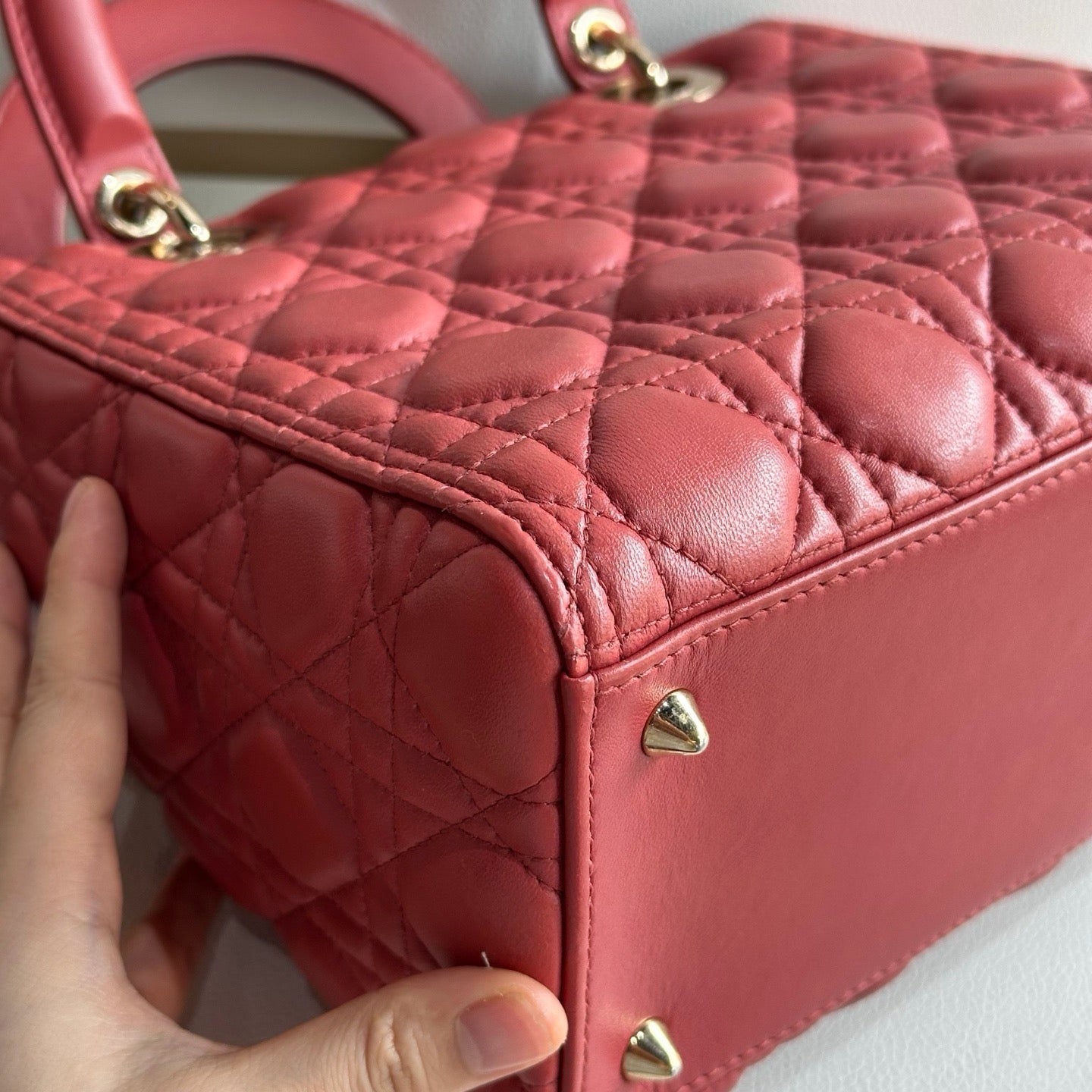 Dior - Lady Dior - Leather - Red - (medium)