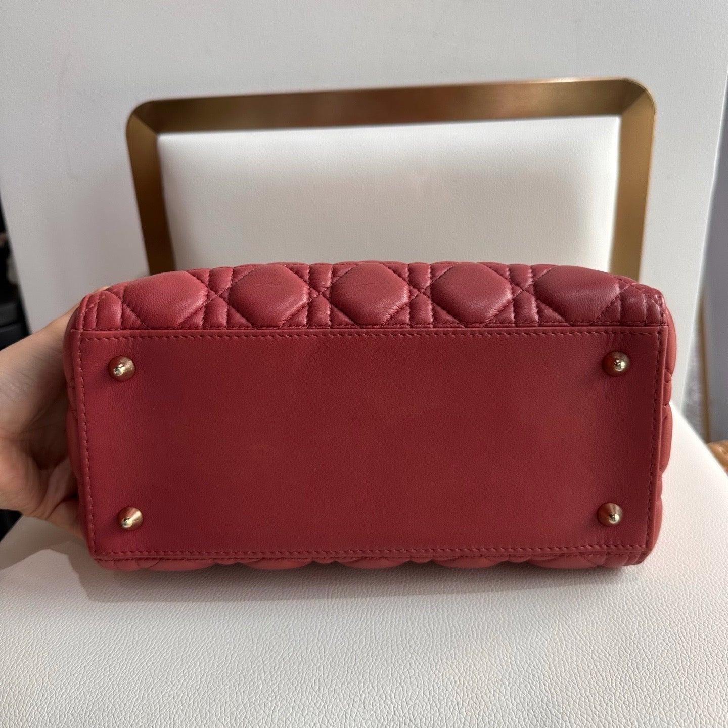 Dior - Lady Dior - Leather - Red - (medium)