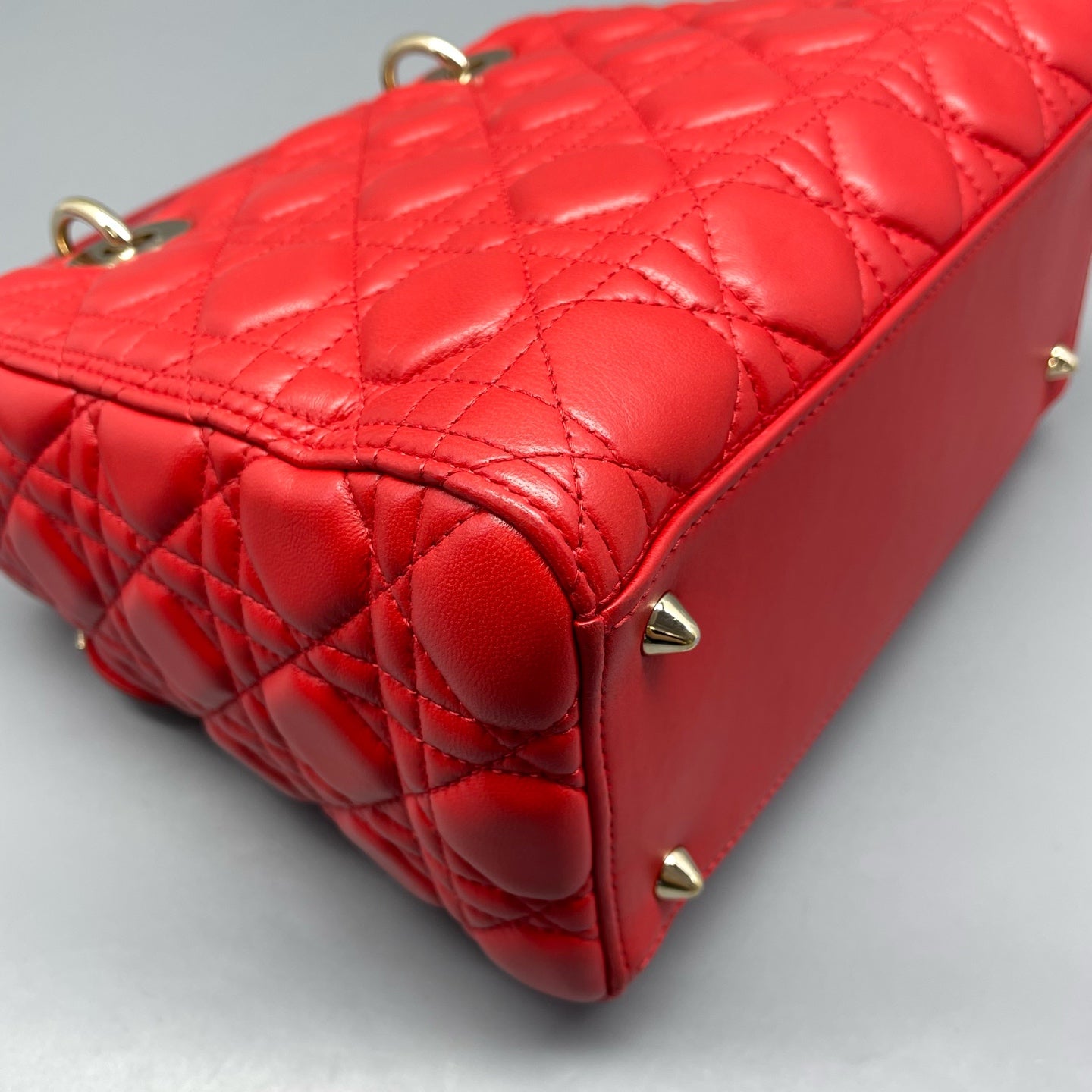 Dior - Lady Dior - Leather - Red - (medium)