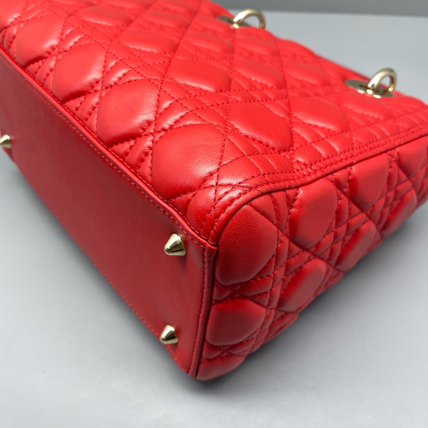 Dior - Lady Dior - Leather - Red - (medium)