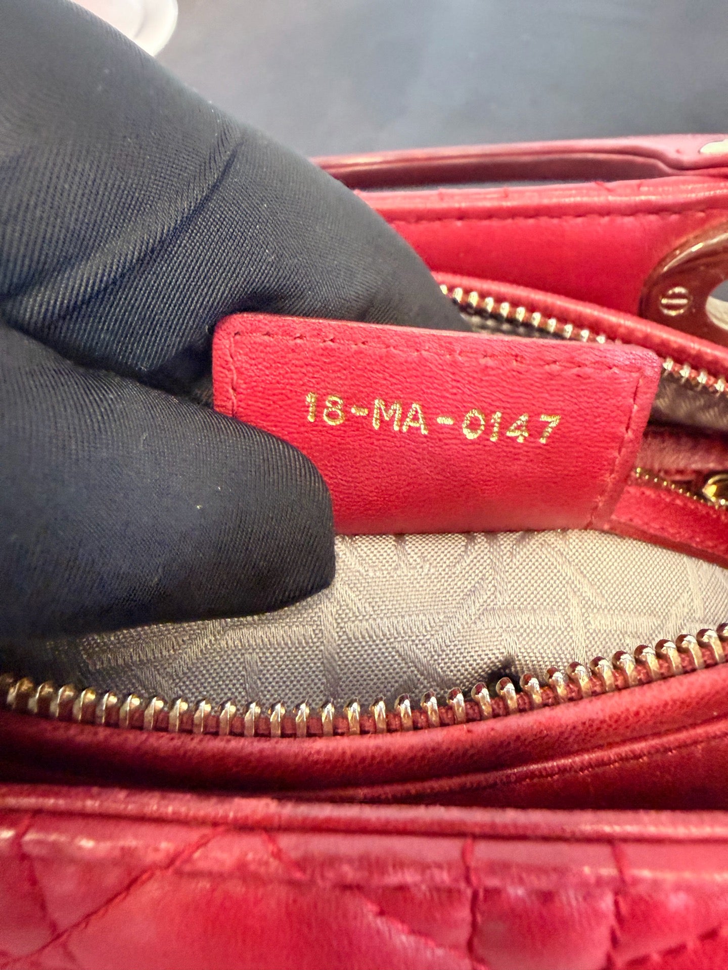 Dior - Lady Dior - Leather - Red - (medium)