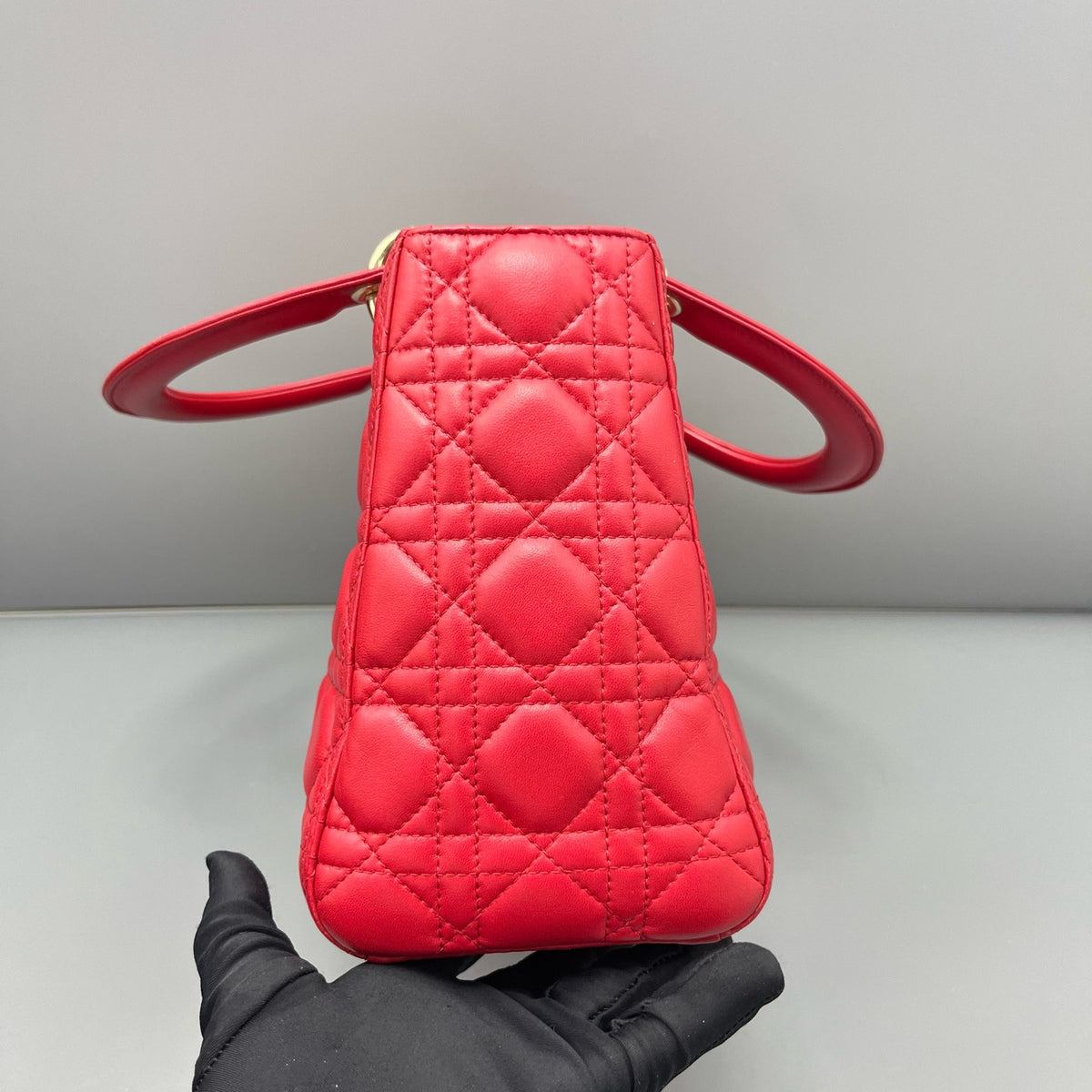 Dior - Lady Dior - Leather - Red - (medium)