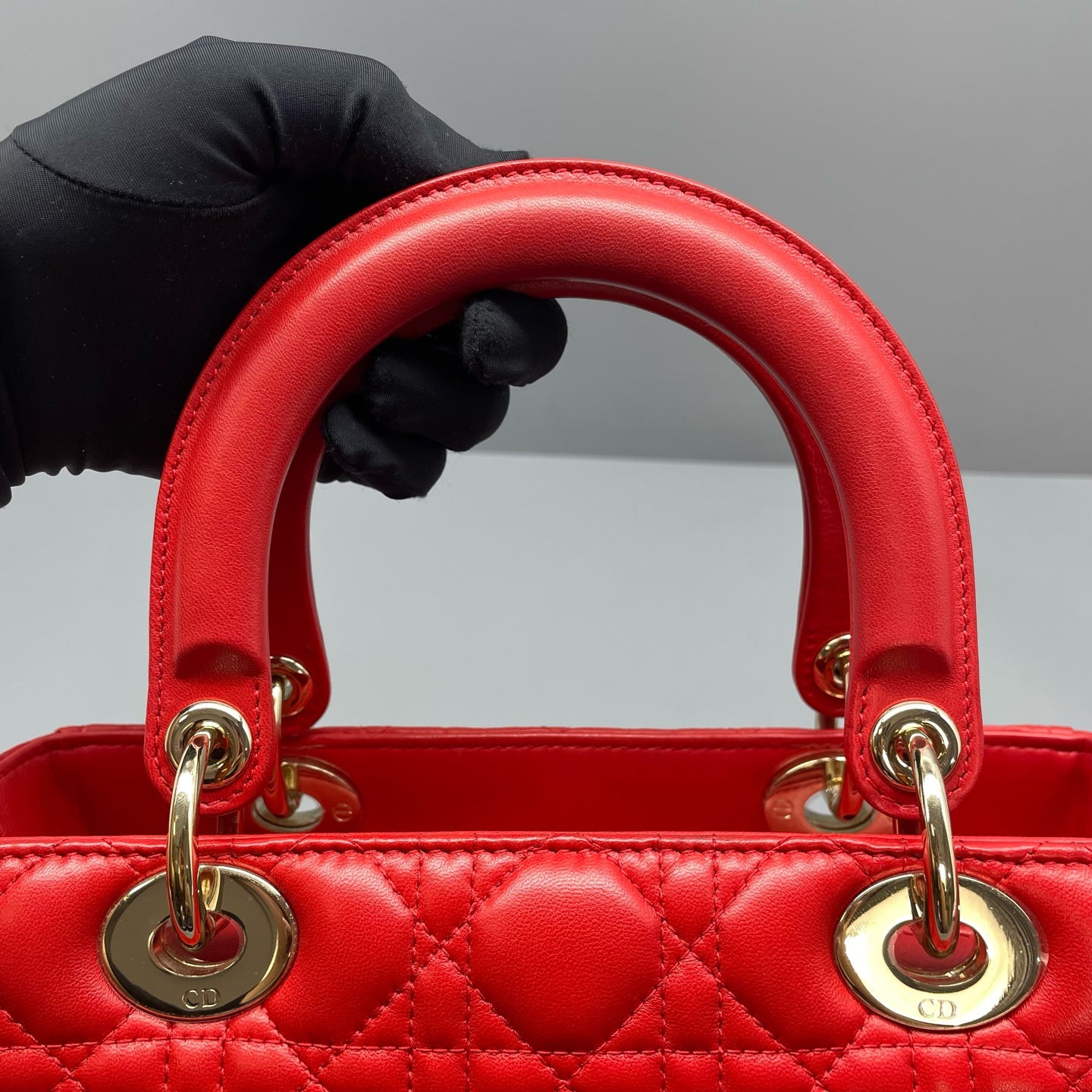 Dior - Lady Dior - Leather - Red - (medium)