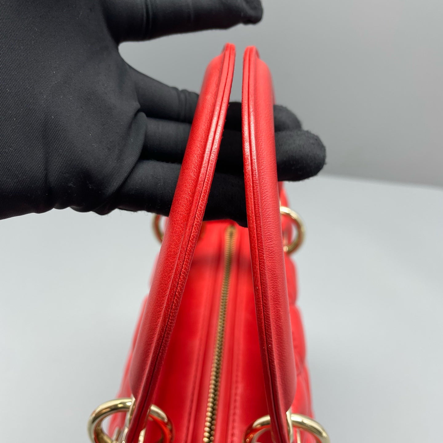 Dior - Lady Dior - Leather - Red - (medium)