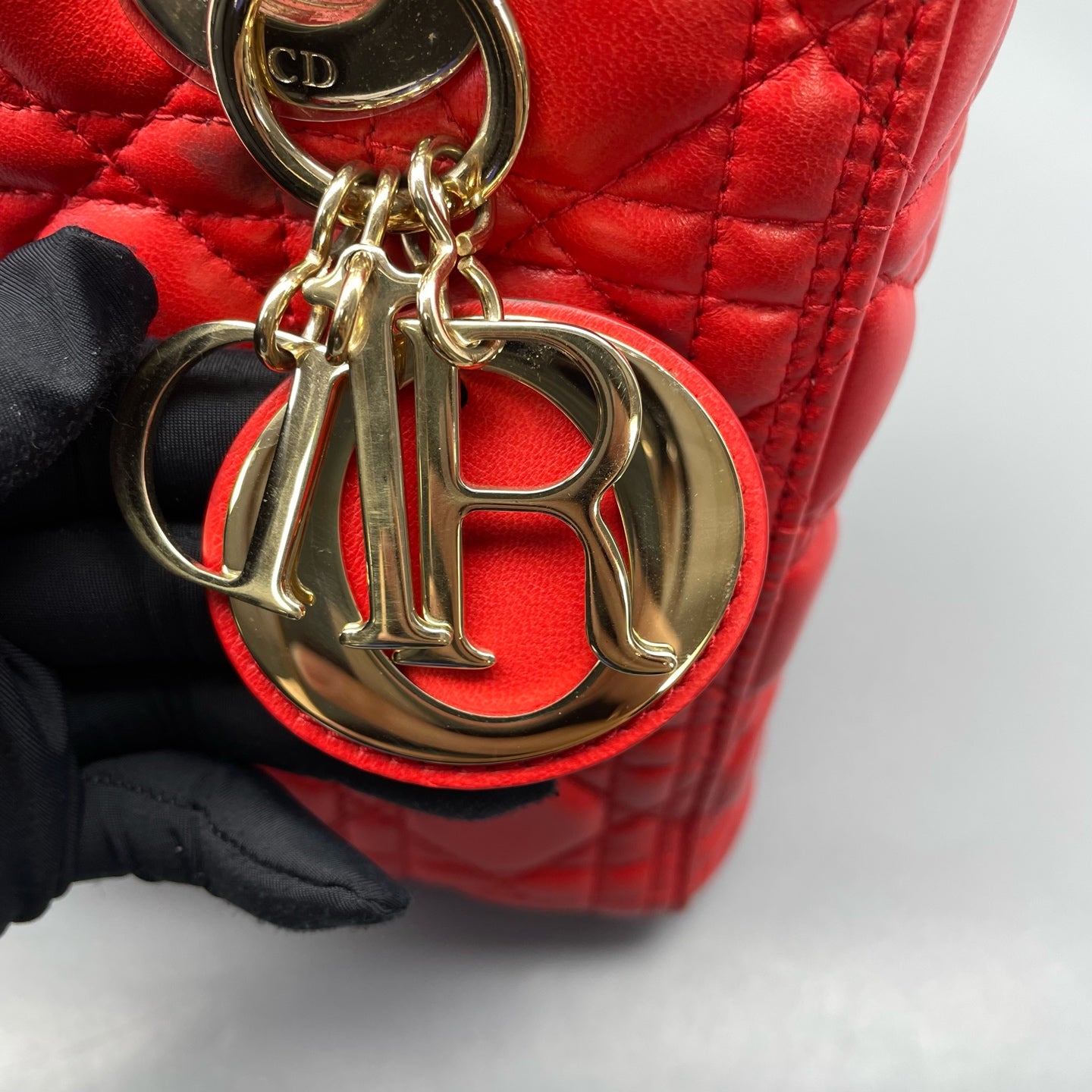 Dior - Lady Dior - Leather - Red - (medium)
