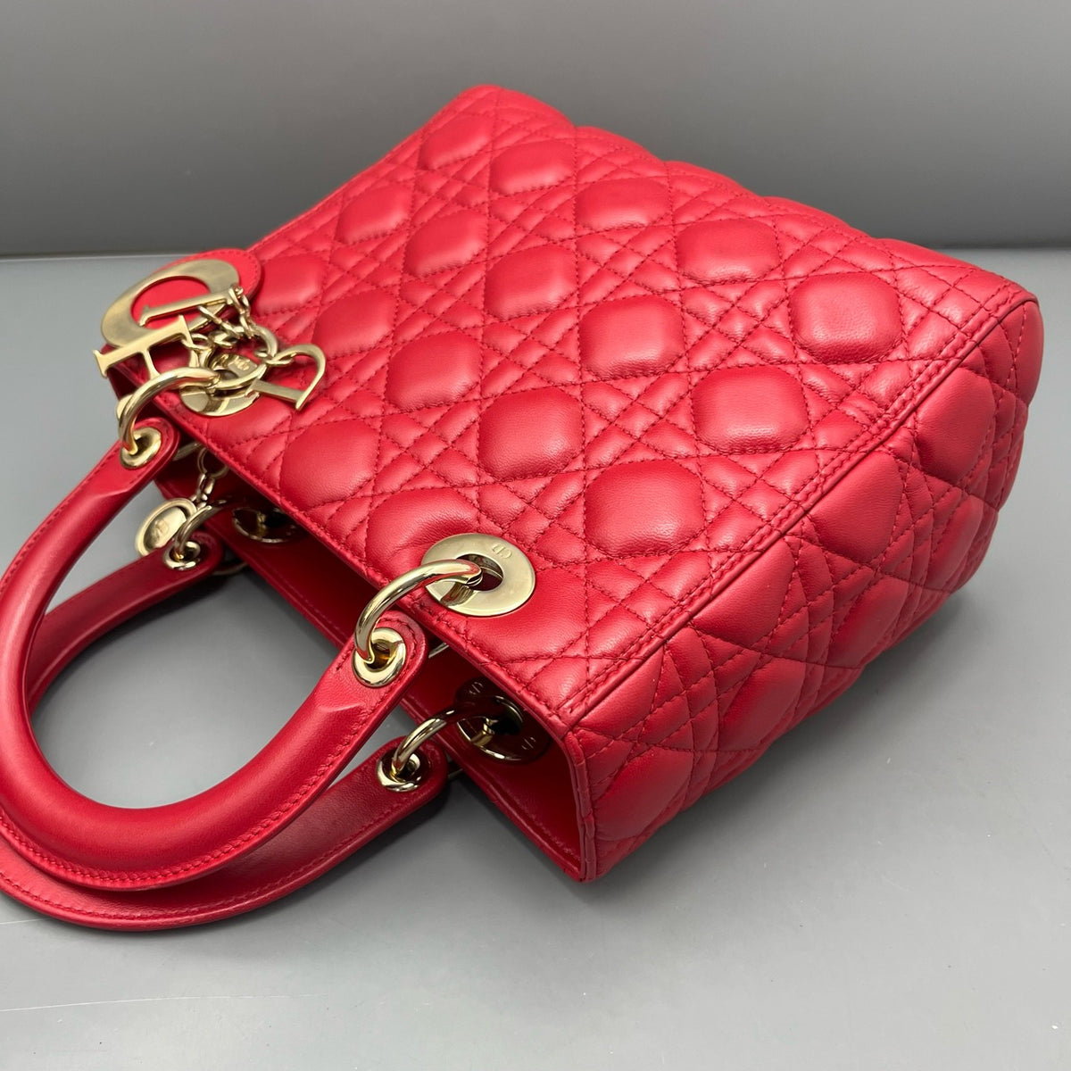 Dior - Lady Dior - Leather - Red - (medium)