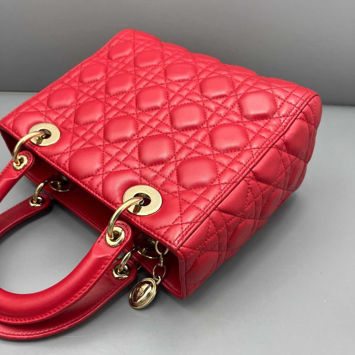 Dior - Lady Dior - Leather - Red - (medium)