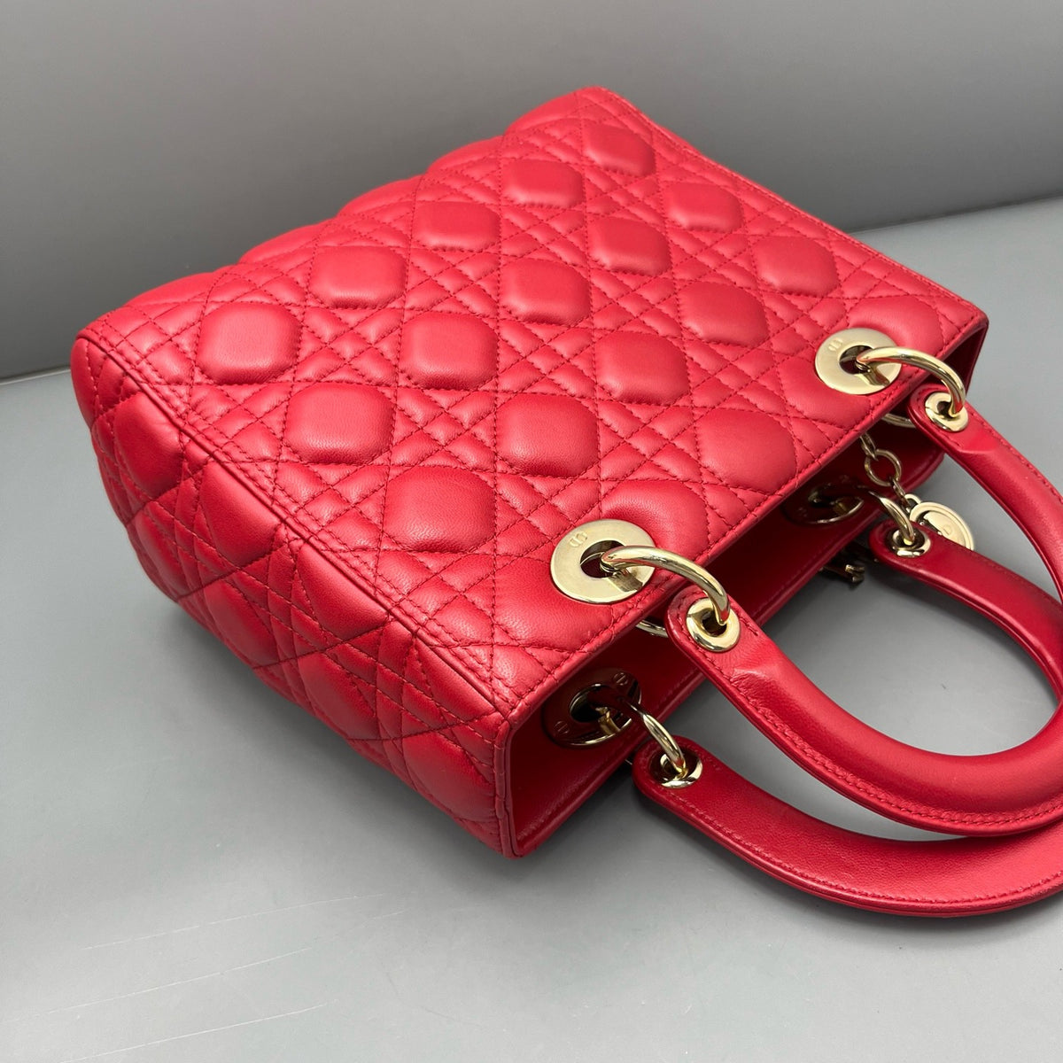 Dior - Lady Dior - Leather - Red - (medium)