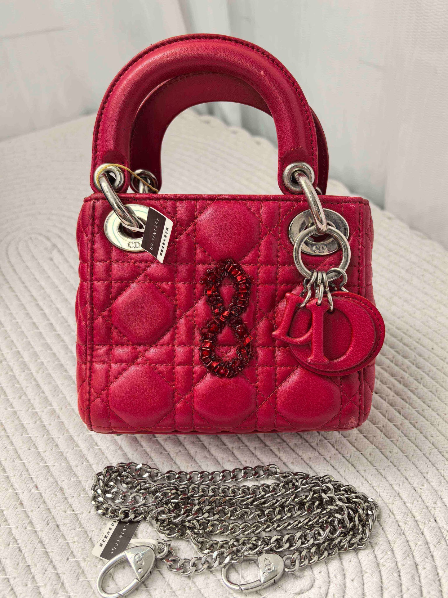 Dior - Lady Dior - Leather - Red - (mini)