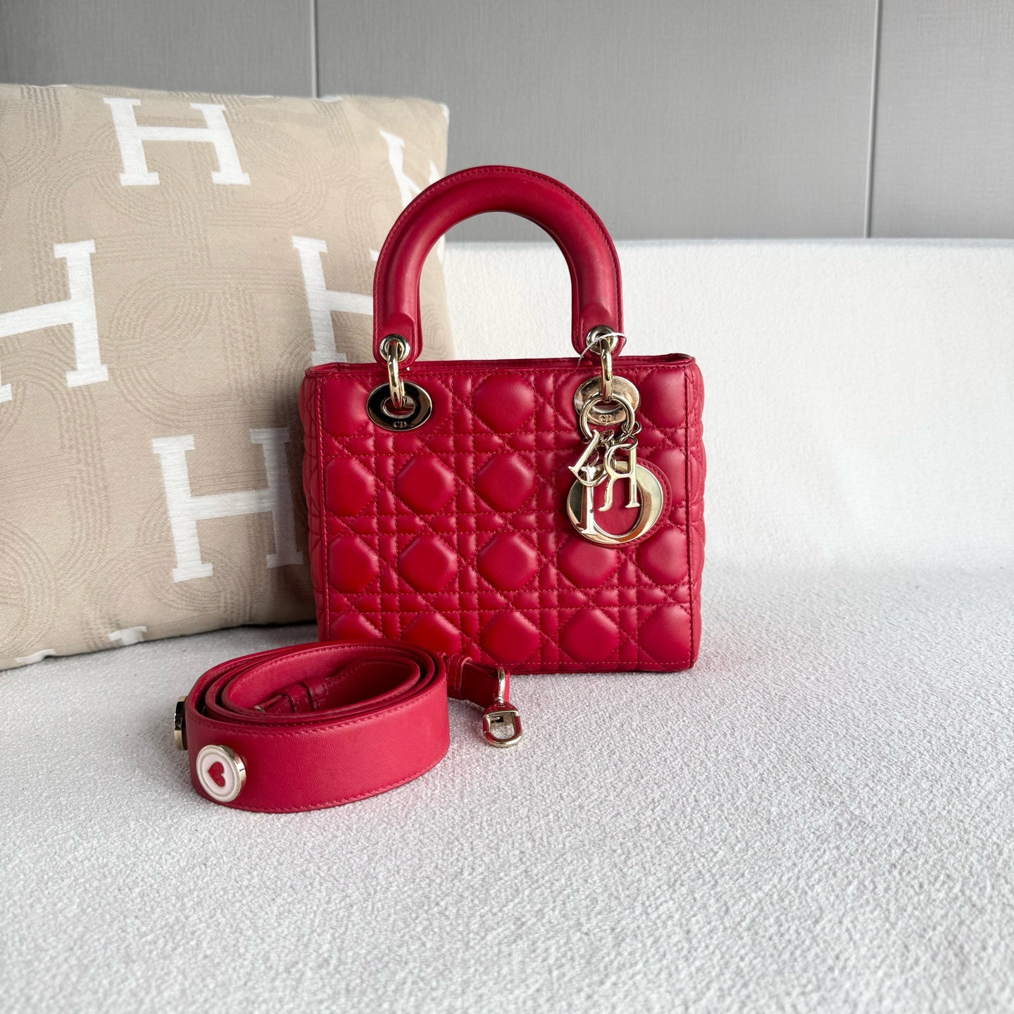 Dior - Lady Dior - Leather - Red - (mini)
